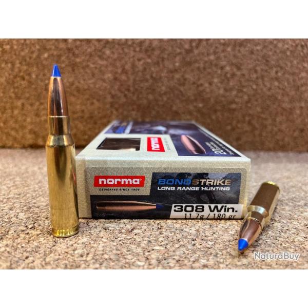 Boite de munitions Norma Cal 308 win. Bondstrike Extreme 11.7g