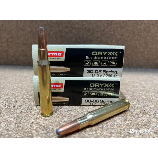 Lot de 2 boites de munitions NORMA Cal.30-06 Oryx 13g