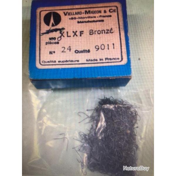 100 Hame�on n 24 palette ref 9011 bronz� extra fin droit tige longue peche coup vmc