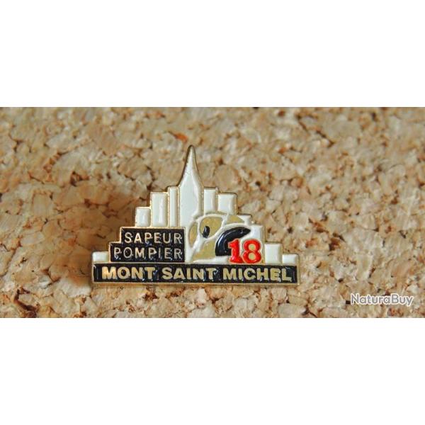 Pin's SAPEURS POMPIERS - SP du MONT SAINT-MICHEL 50 - peint cloisonn� - fabricant SMP