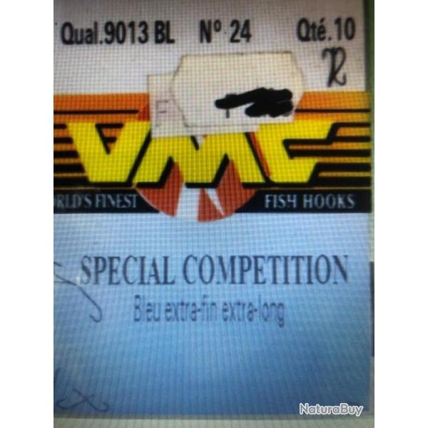40 Hame�on n 24 palette ref 9013 bleu fin droit tige longue peche coup vmc