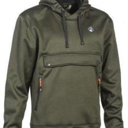 Sweat &agrave; capuche kaki PERCUSSION-4XL