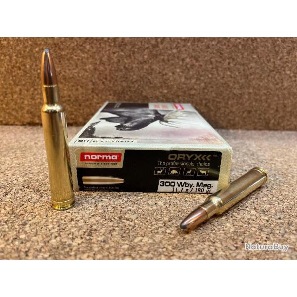 Boite de munitions NORMA ORYX Cal.300 WEATHERBY MAGNUM 11.7g