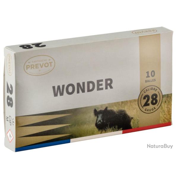 10 CartoucheS Pr�vot � balle wonder - Cal. 28/70