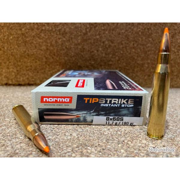 Boite de munitions Norma TIPSTRIKE 8x68 S 11.7g