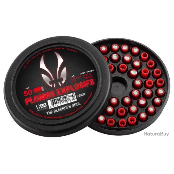 PLOMBS EXPLOSIF THE BLACK OPS SOUL  TTE PLATE CAL. 4,5 MM 0.25gr grain 3.86