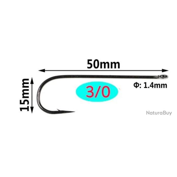 25 hameons Aberdeen  n3/0 longue tige