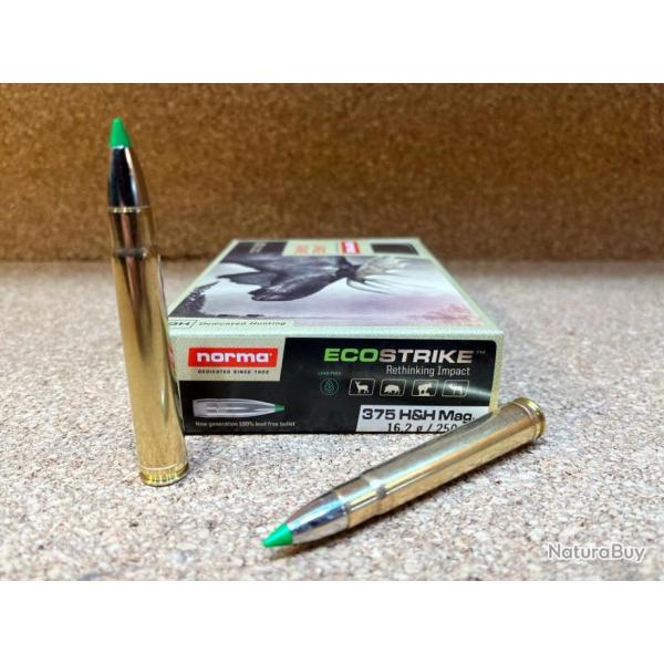 Boite de munitions Norma ECOSTRIKE .375 Holland and Holland Magnum 16.2 g