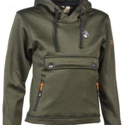 Sweat &agrave; capuche enfant kaki Percussion