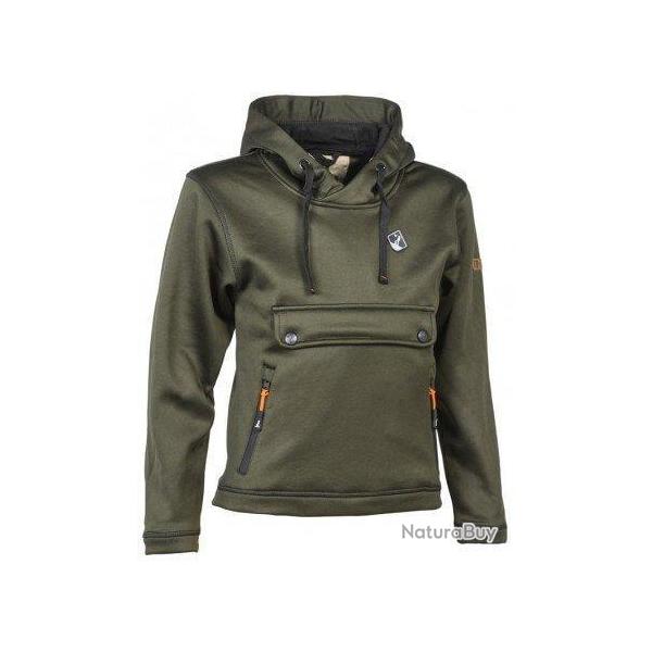 Sweat � capuche enfant kaki Percussion