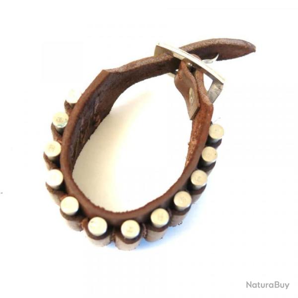 Bracelet cuir de poignet cartouchire 22 long rifle