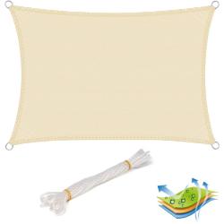 Voile d'ombrage auvent avec protection UV cr&egrave;me d&eacute;perlante 2x3 m 19_0000889