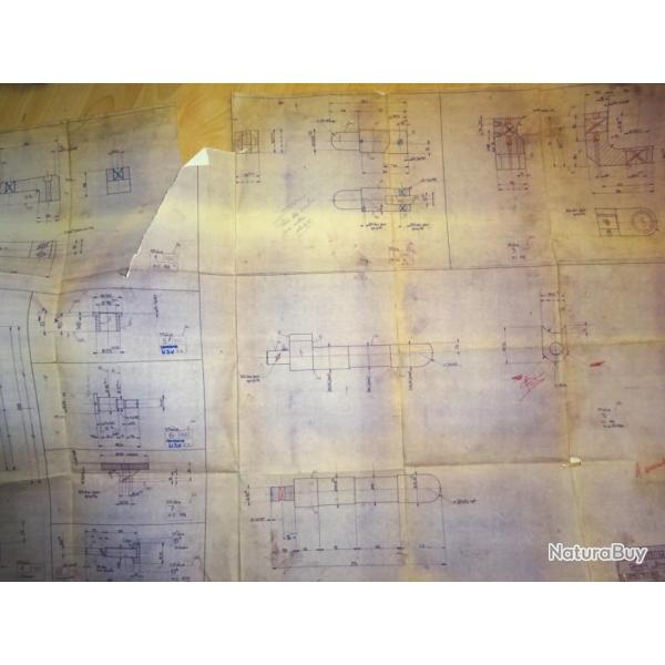 plan de pi�ces MANUFRANCE dimensions 660 x 1030 mm ORIGINE EPOQUE - VENDU PAR JEPERCUTE (a3999)