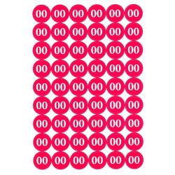 Pastilles autocollantes "00" pour cartouches de chasse - 54 pcs