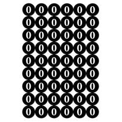 Pastilles autocollantes "0" pour cartouches de chasse - 54 pcs