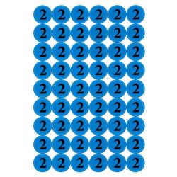 Pastilles autocollantes "2" pour cartouches de chasse - 54 pcs