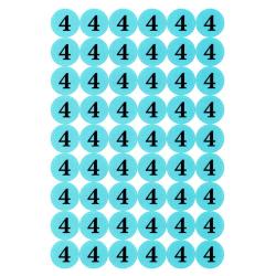 Pastilles autocollantes "4" pour cartouches de chasse - 54 pcs