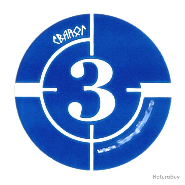 Pastilles autocollantes Svarog "3" pour cartouches de chasse - 300 pcs