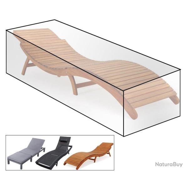Housse de mobilier de jardin pour chaise longue �tanche transparente 19_0000973