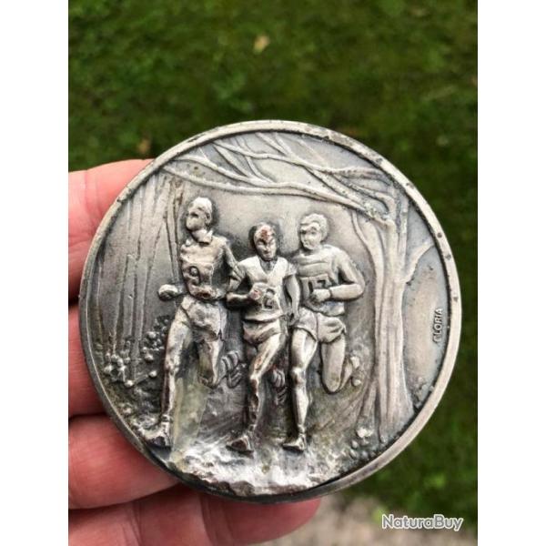 grosse M�daille CROSS COUNTRY 120g 68mm running course � pied sign� GLORIA SPORT