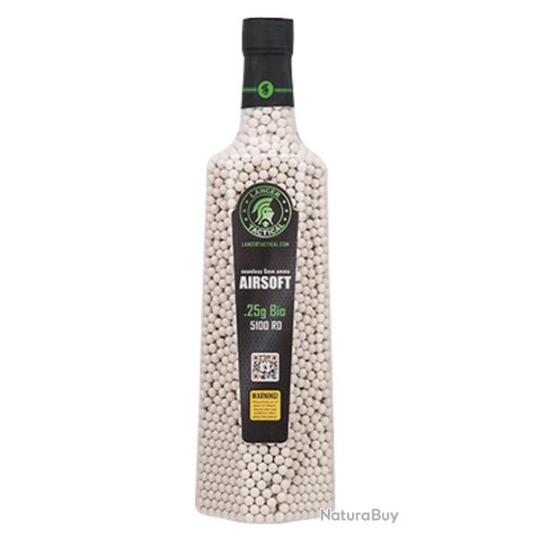 Billes Airsoft 6mm BIO 0.25g x 5100 en bouteille