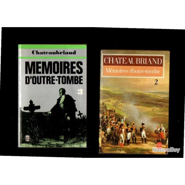 mmoires d'outre-tombe de chateaubriand volume 2 et 3 livre de poche