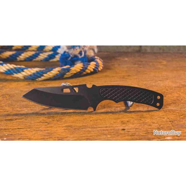 Couteau de Cou ABKT Tac Recon Ops Neck Lame Acier 8Cr13MoV Etui GRN AB017