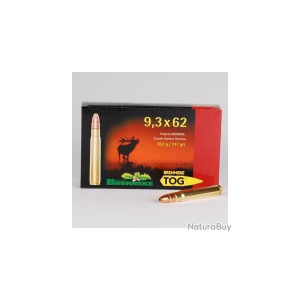 Munitions BRENNEKE tog cal.9.3x62 16g 247gr par 60