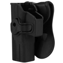 Holster rigide Quick Release pour Glock 17 Gaucher. Noir