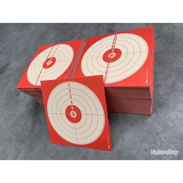 500 cibles 14x14 cm cartones