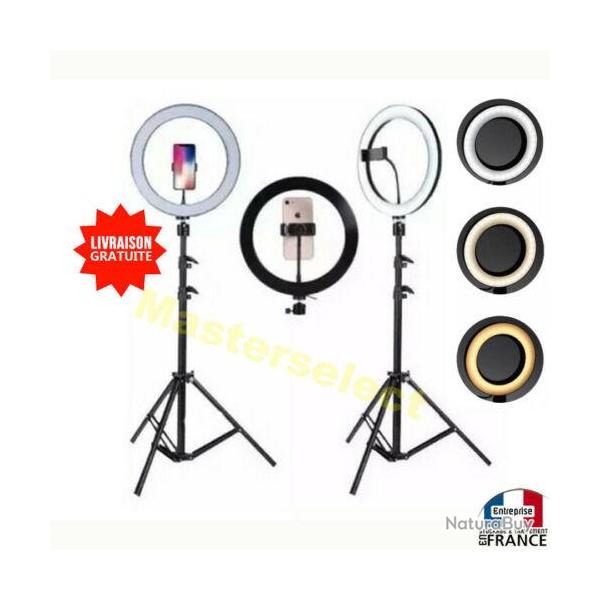 Lampe ring ronde d'�clairage sur tr�pied photo vid�o smartphone tiktok selfie