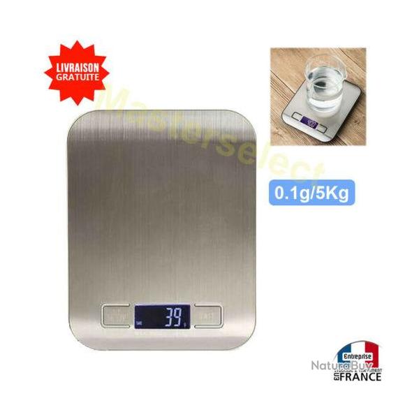 Balance inox digitale numerique electronique de pour cuisine 1Grs / 5Kgs