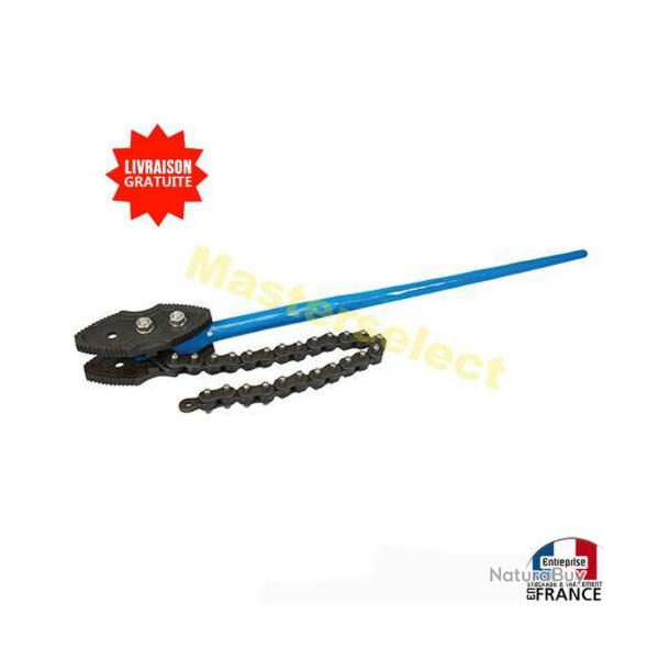 Cl� � cha�ne pour tourner les tuyaux grand diam�tre format