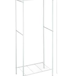 Portant &agrave; v&ecirc;tements tringle 166 cm blanc 13_0002132