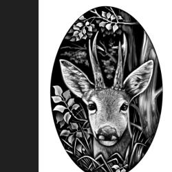 Calotte Blaser R93, R8, K95 en argent motif chevreuil