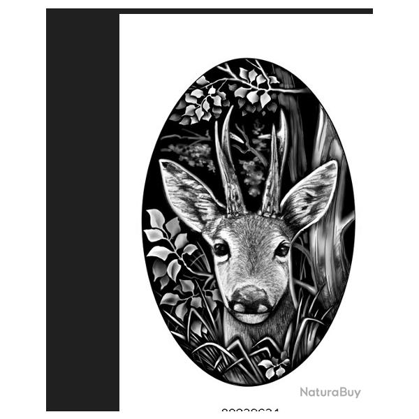 Calotte Blaser R93, R8, K95 en argent motif chevreuil