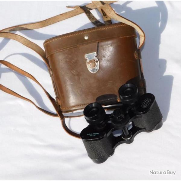 ANCIENNES JUMELLES FRANCE - FABRICATION HELLES PARIS  8 x 26 + ETUI CUIR