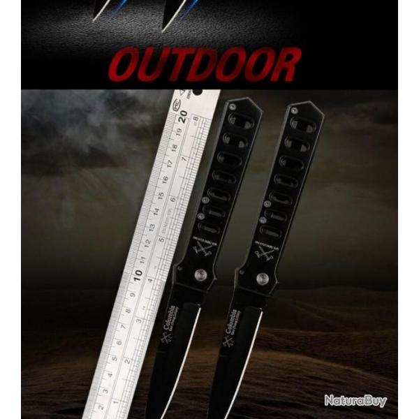 Couteau Pliant stiletto Columbia Acier Noir