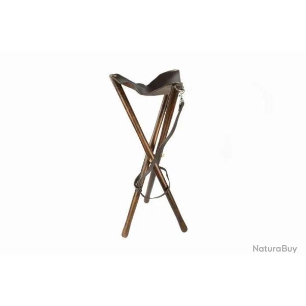 Tr�pied Januel En Bois 70 cm Avec Bretelle Et Assise En Cuir