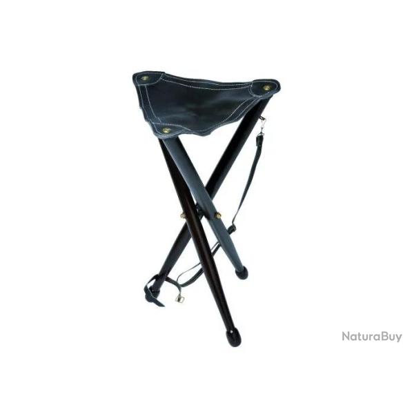 Tr�pied Januel En Bois 65 cm Avec Bretelle Et Assise En Cuir