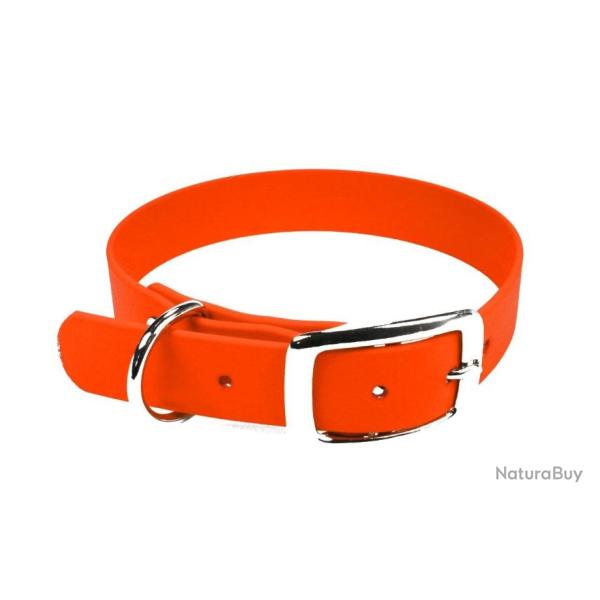 Collier biothane Jaune 19mm