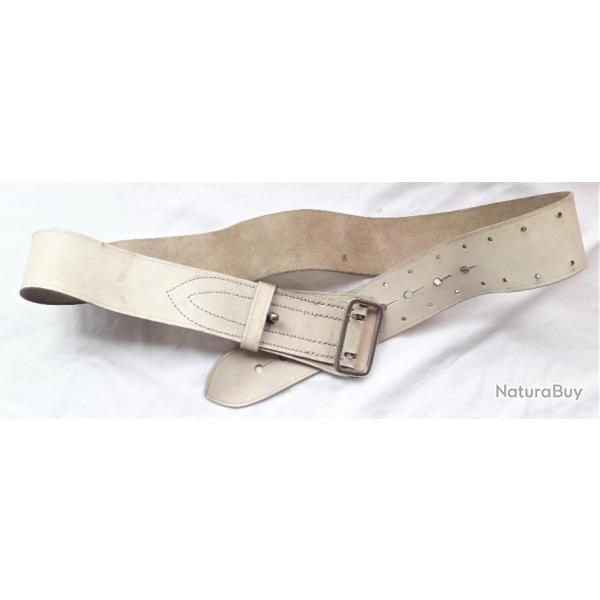 FR212105a Ceinturon cuir blanc