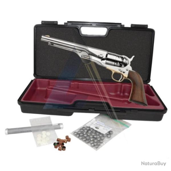 PACK Revolver Pietta 1860 Army Old Silver Calibre 44 - CASOS44