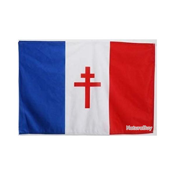 Drapeau CROIX DE LORRAINE/FRANCE LIBRE