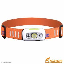 Lampe frontale Fitorch HS1R rechargeable - 200 Lumens - serre t&ecirc;te orange