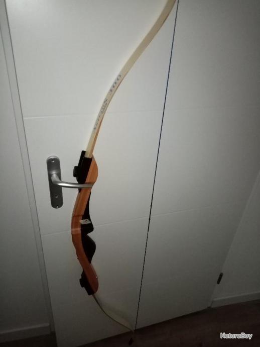 Arc Recourbé Démontable Black Hunter 60″ Bois 20-60lbs – Pour Chasse Et Tir, Droitier