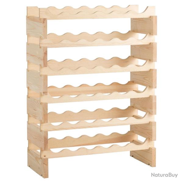 Casier � vin de 36 bouteilles porte-vins et �tag�re de pr�sentation � 6 couches 63,2 x 28 x 85,5 cm