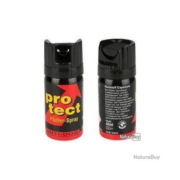 Lot de 5 Bombe Aerosol Spray Lacrymog�ne Gaz KKS Protect Anti Dog 40 ml