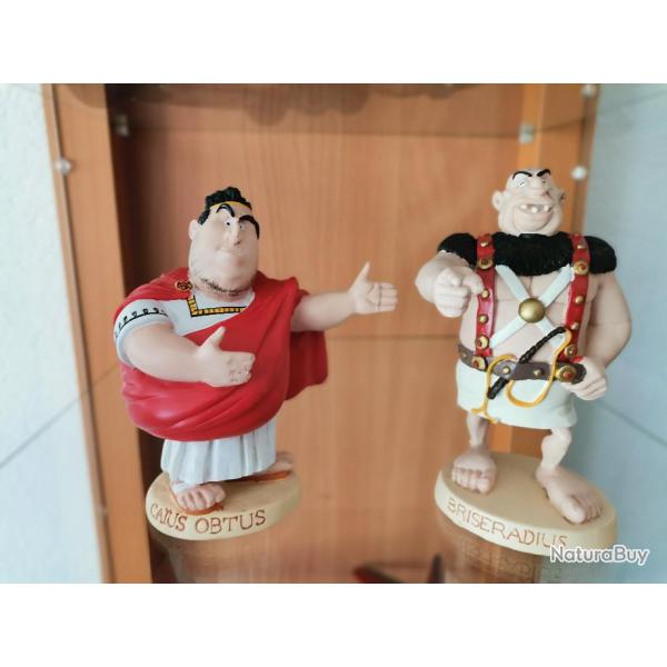 Ensemble figurines Caius Obtus et Briseradius r�sine neuves