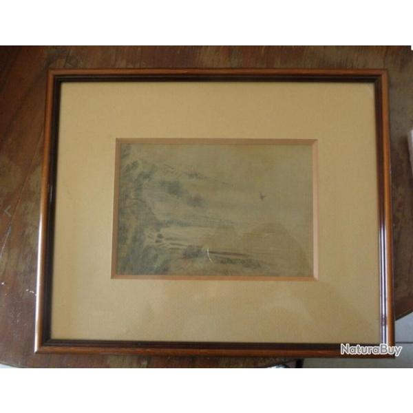 antique estampe japonais sur tissu